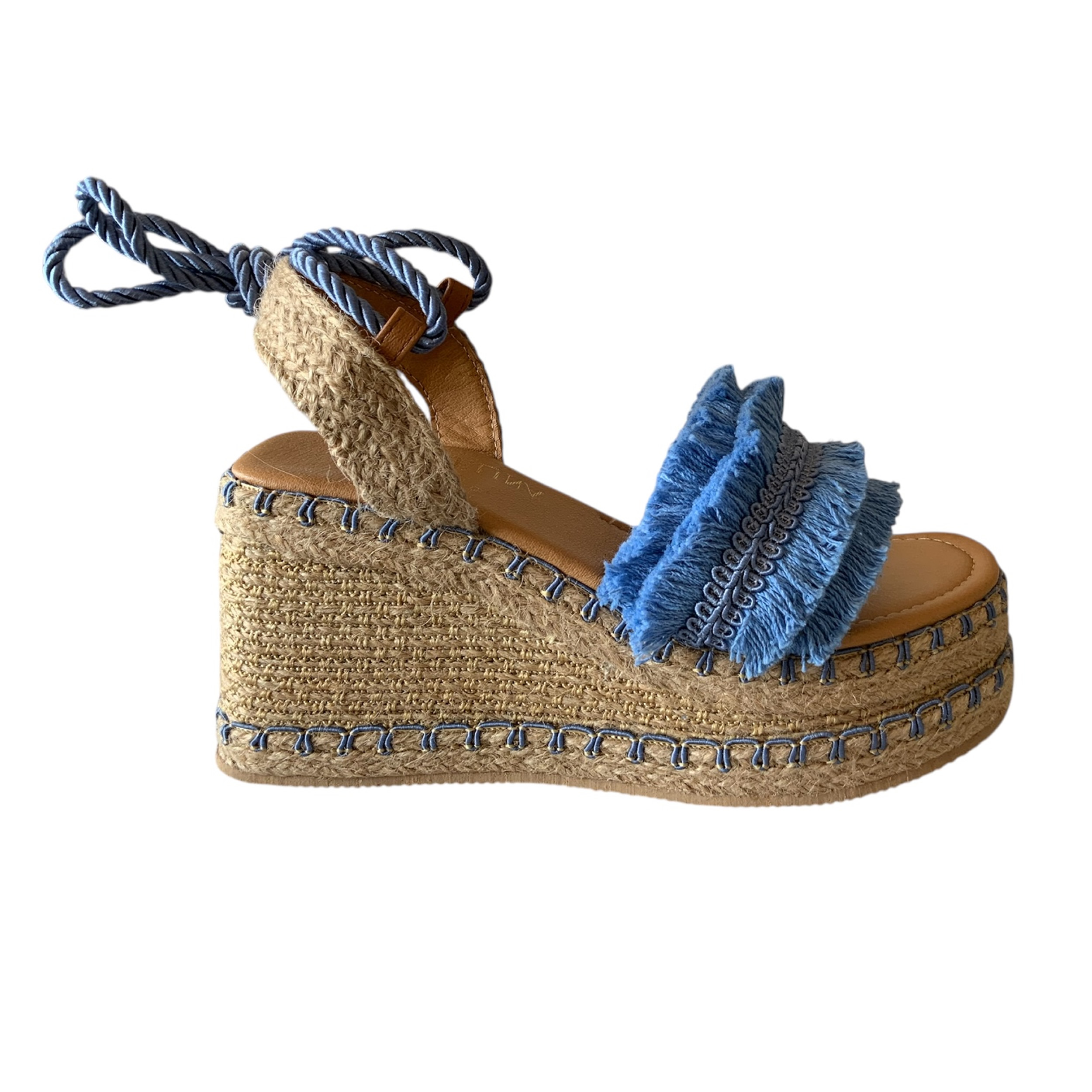 SKYE KAVËLINA Alpargatas plataforma baja negras