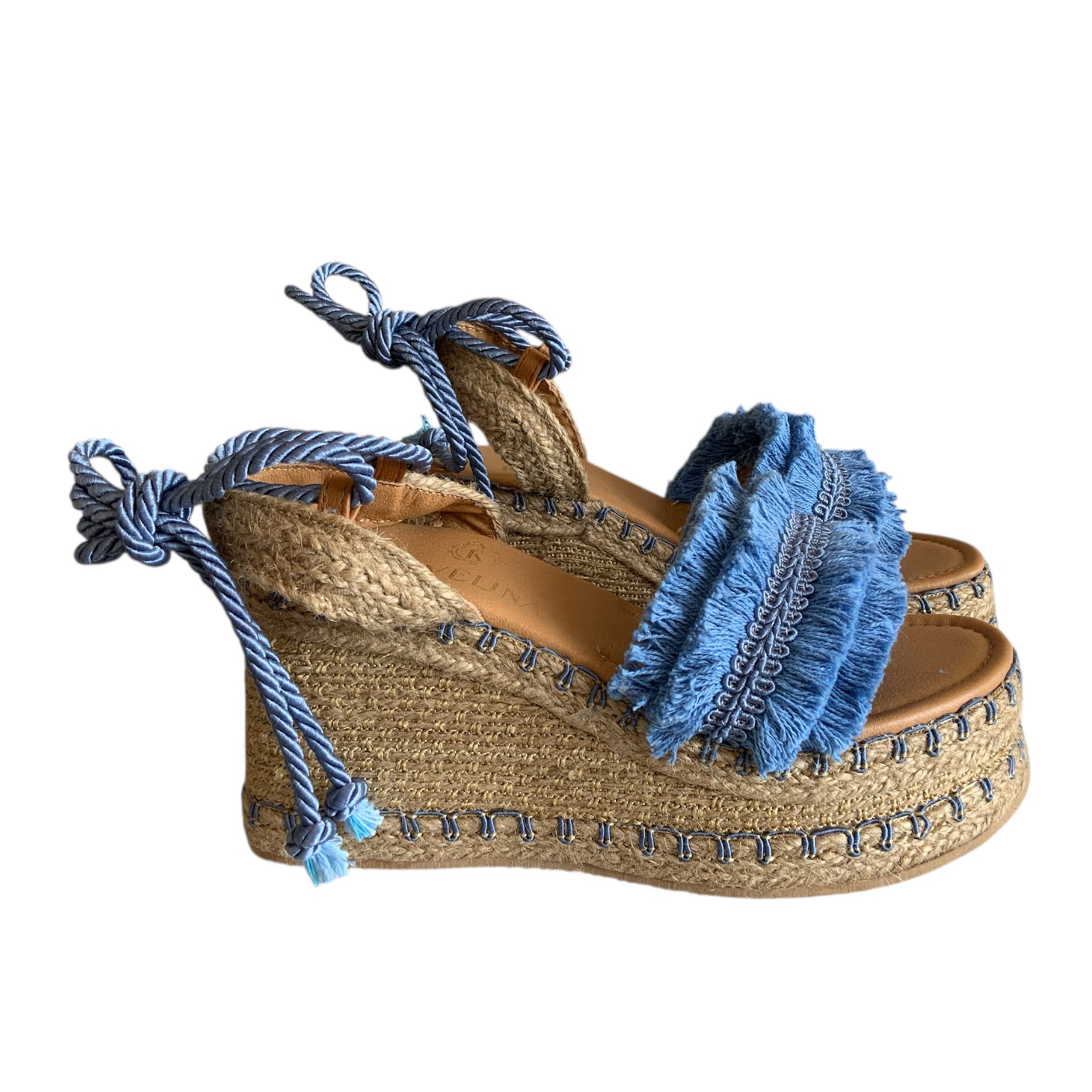 SKYE KAVËLINA Alpargatas plataforma baja negras