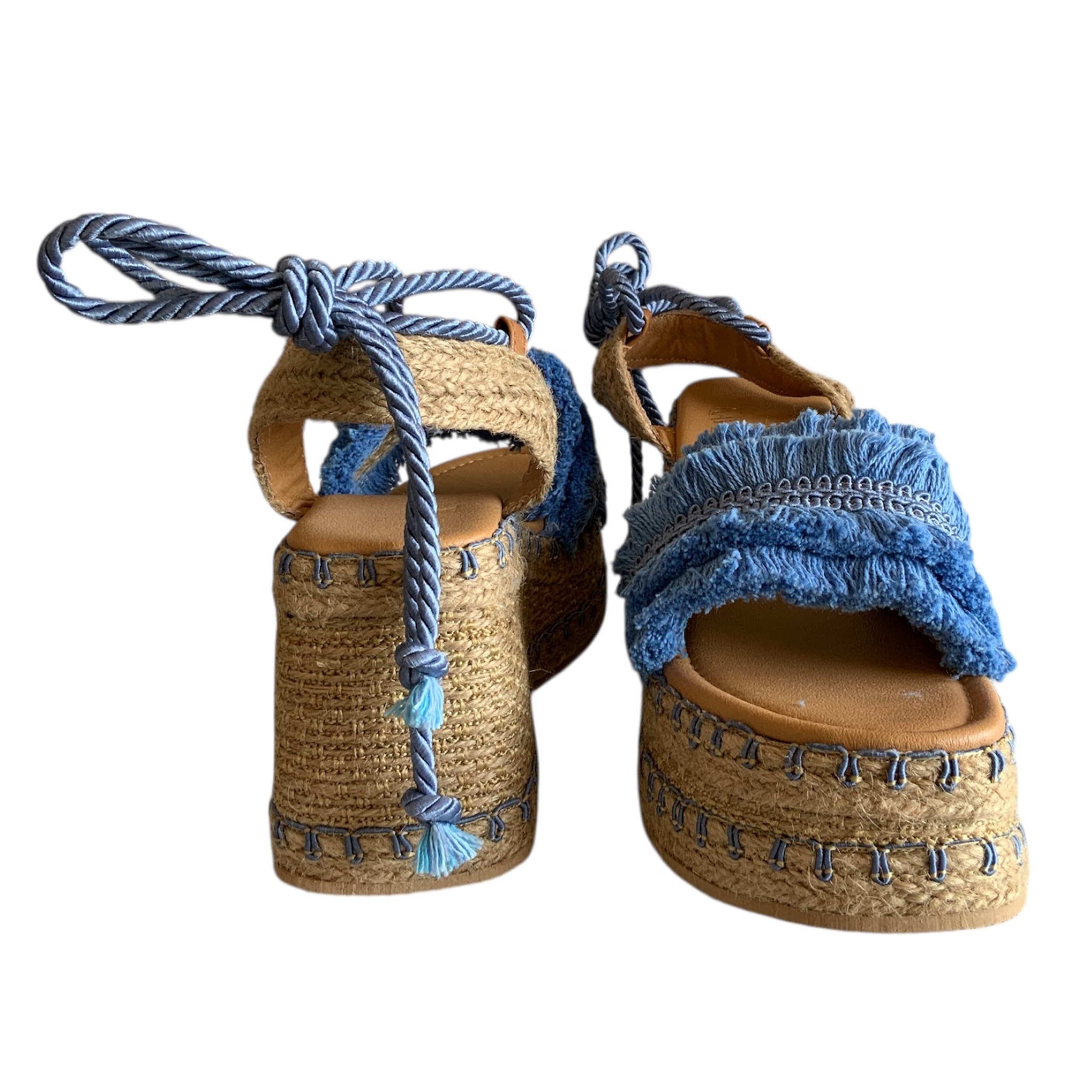 SKYE KAVËLINA Alpargatas plataforma baja negras