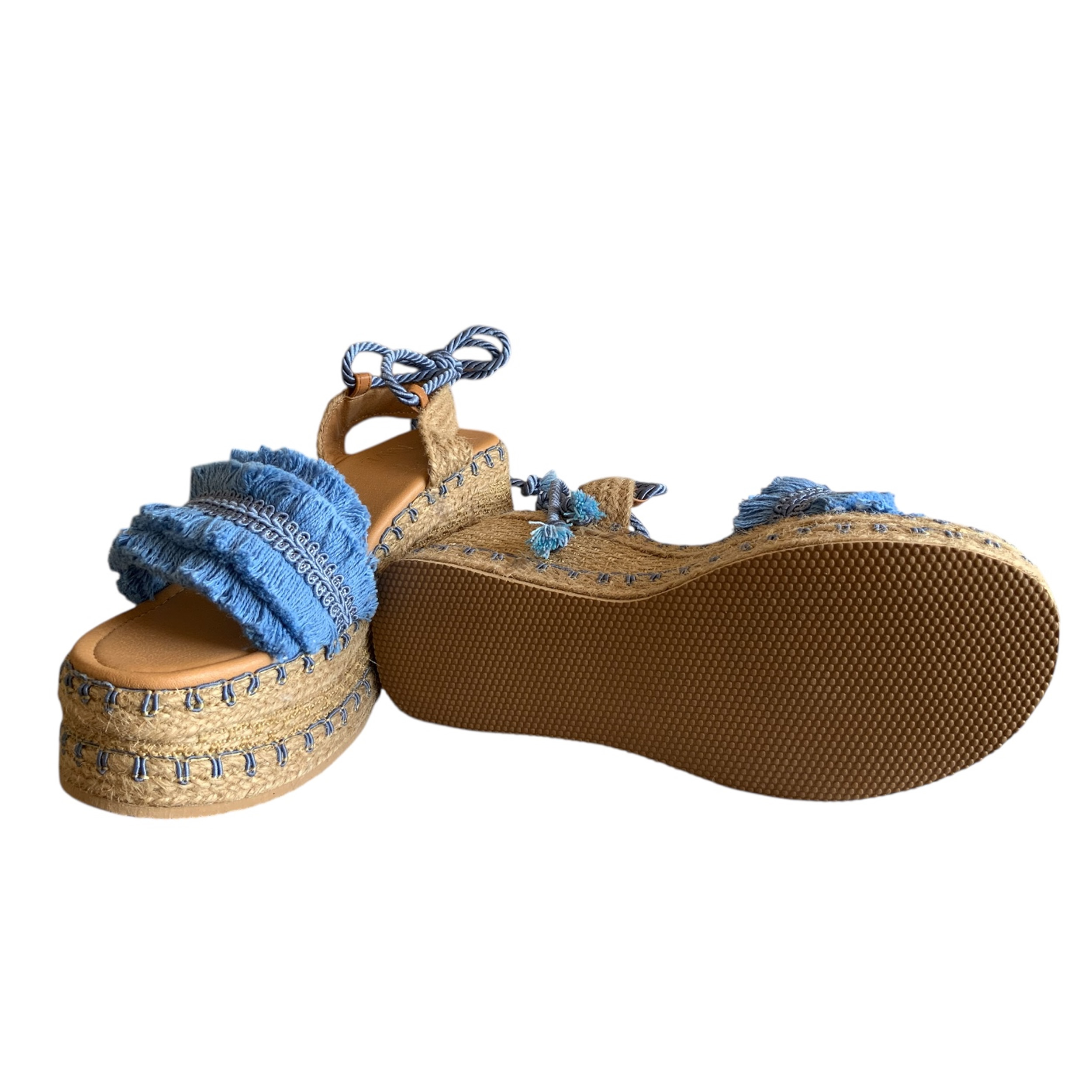 SKYE KAVËLINA Alpargatas plataforma baja negras