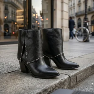 Botines KAVËLINA Dama, Piel 100% Natural, Ankle Boots Negros JOSEFINA