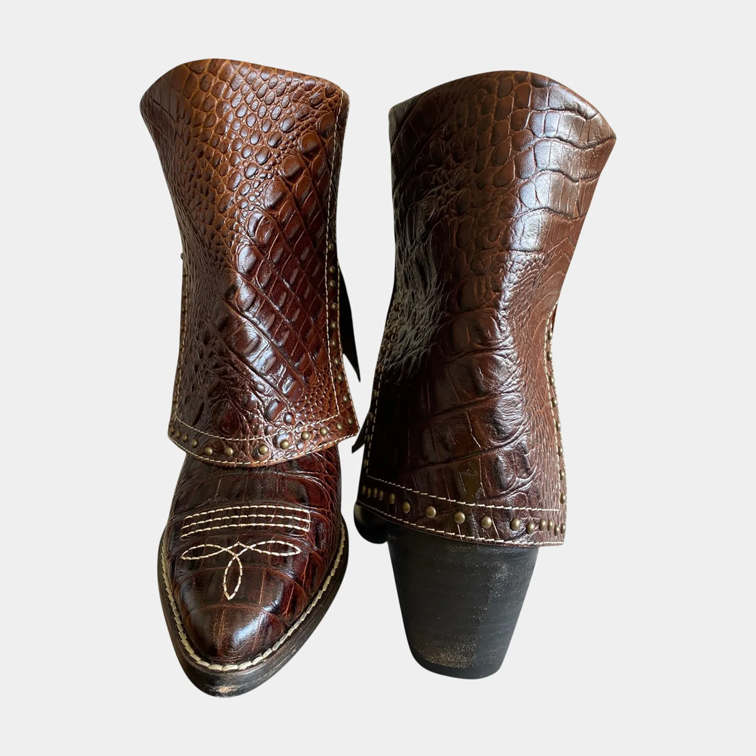 Botines KAVËLINA Dama, PIEL De Vaca 100% Natural Ankleboot KROKO