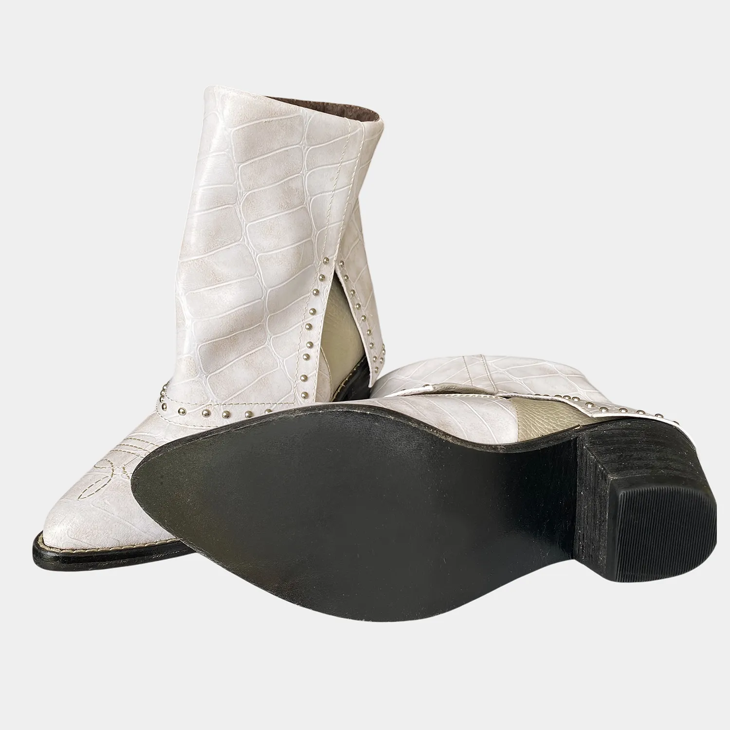 Botines KAVËLINA Dama, PIEL De Vaca 100% Natural Ankleboot BIANCA