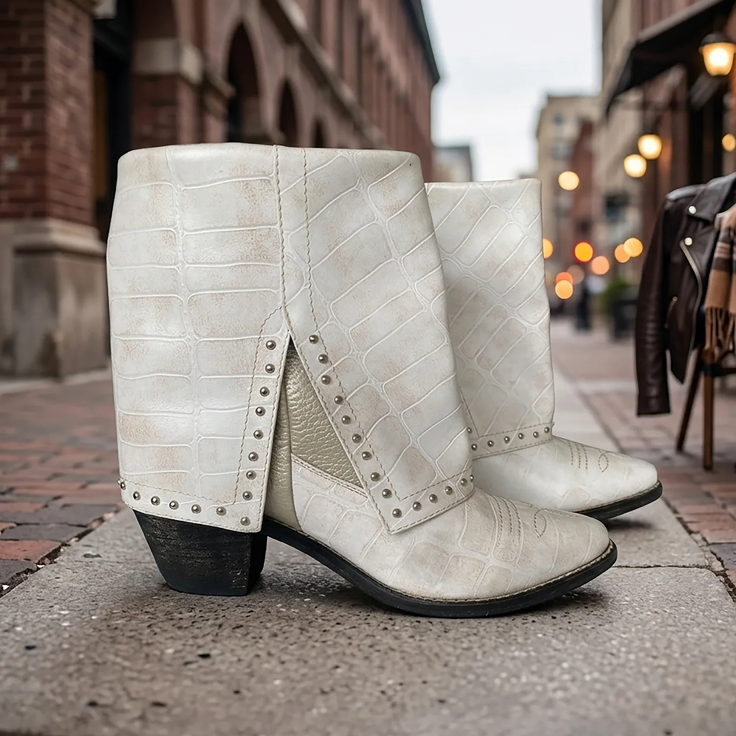 Botines KAVËLINA Dama, PIEL De Vaca 100% Natural Ankleboot BIANCA